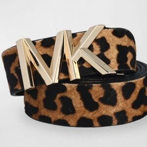 Michael Kors Leopard Logo Belt